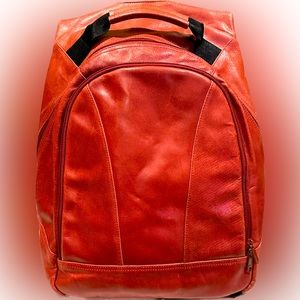 Vintage Unisex Wilson’s Leather Red Bomber Backpack School Travel Purse Luggage